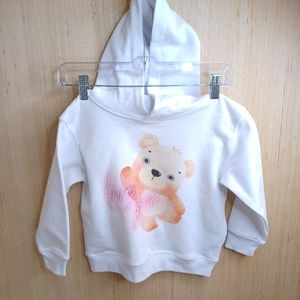 Children Hoodie "Love You" Teddie Bear Design. 5- 6 Years